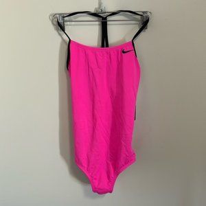 NWT Junior Girls Nike Essentials Pink one piece Swimsuit size XL 13-15 years